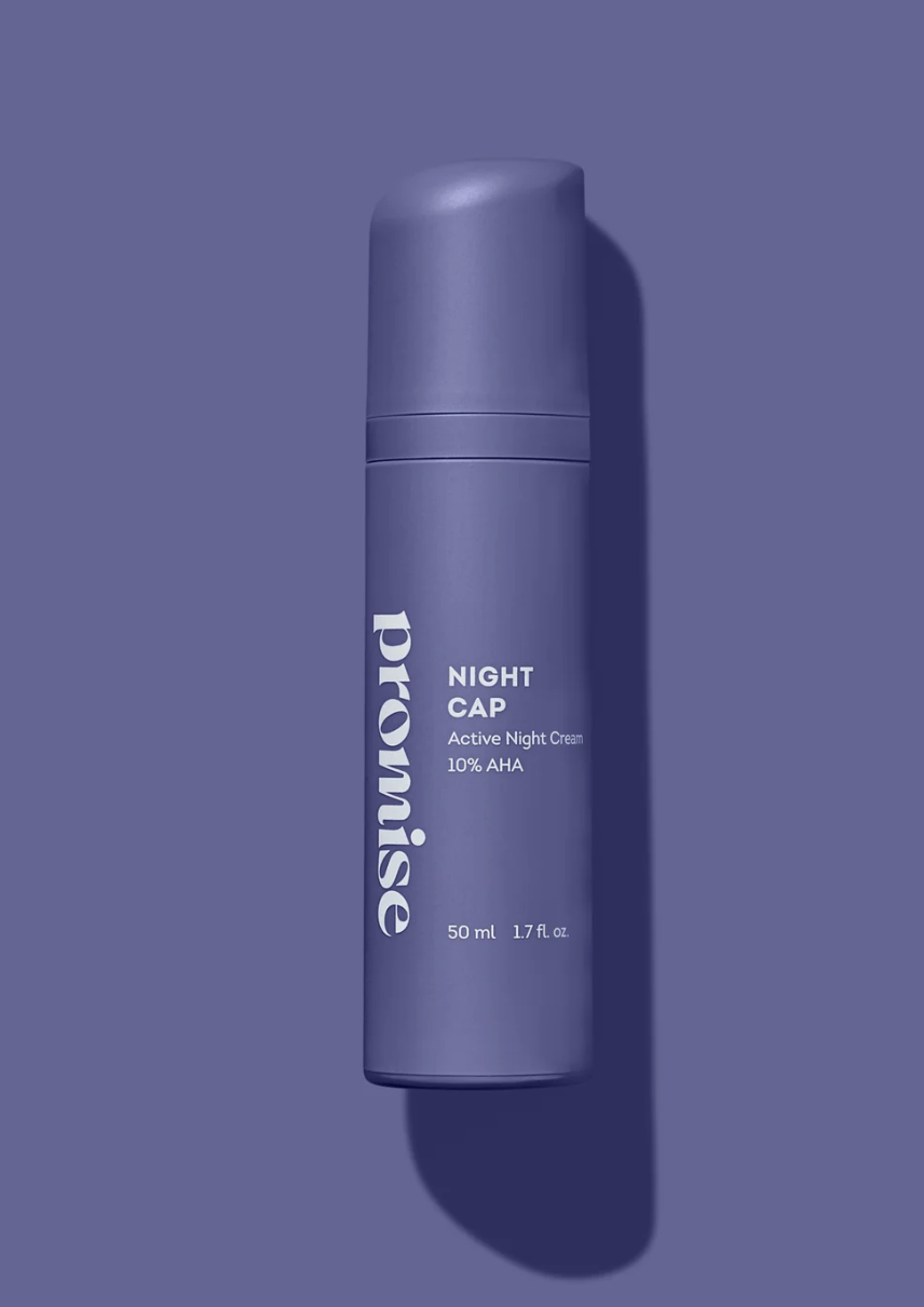 Nightcap · קרם לילה פעיל 10% AHA של Promise