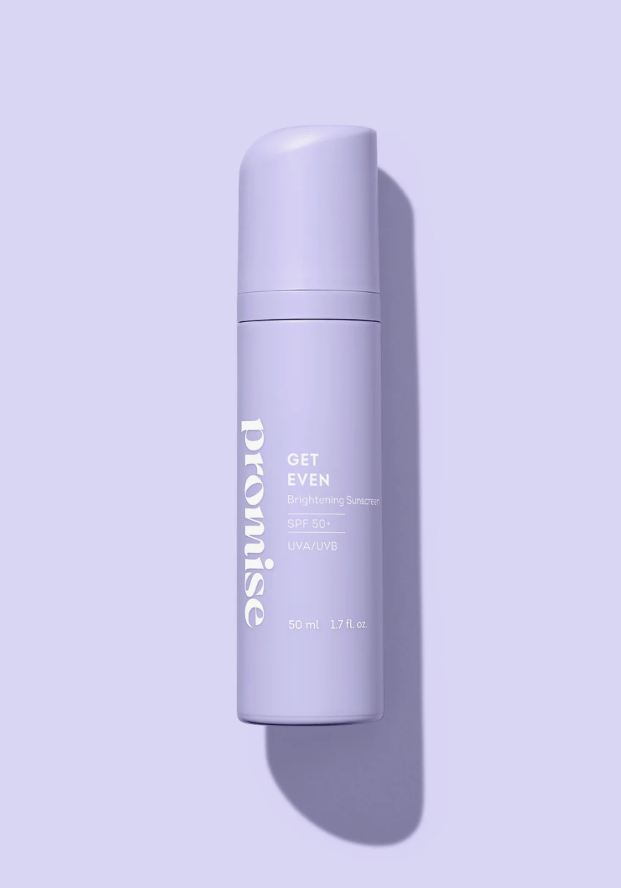 Get Even · קרם הגנה מבהיר SPF 50+ של Promise